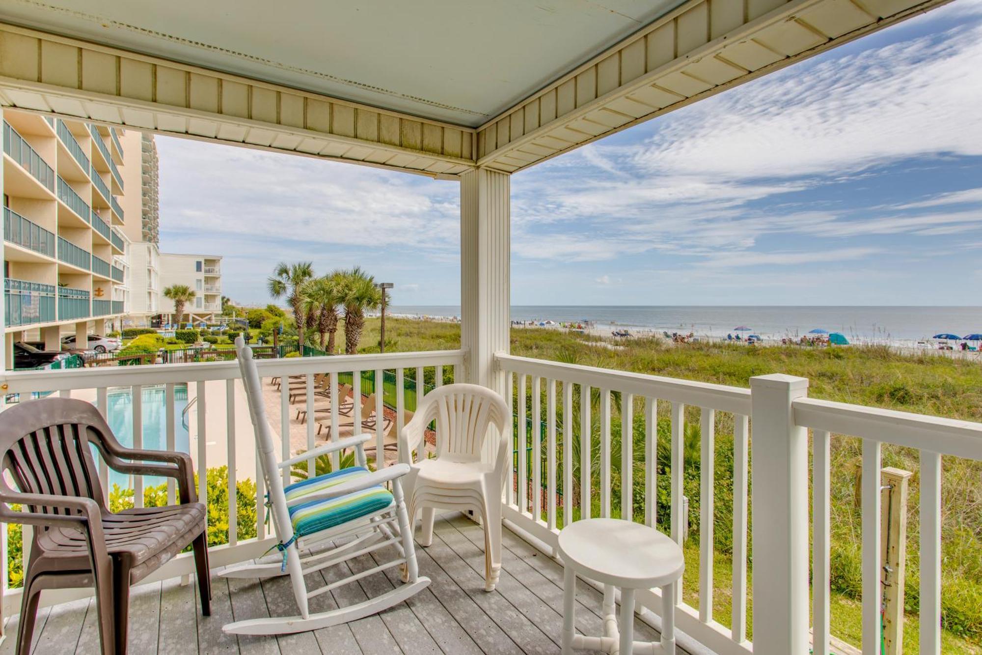 Sunny Windy Hill Beachfront Condo With Private Patio Myrtle Beach Eksteriør billede